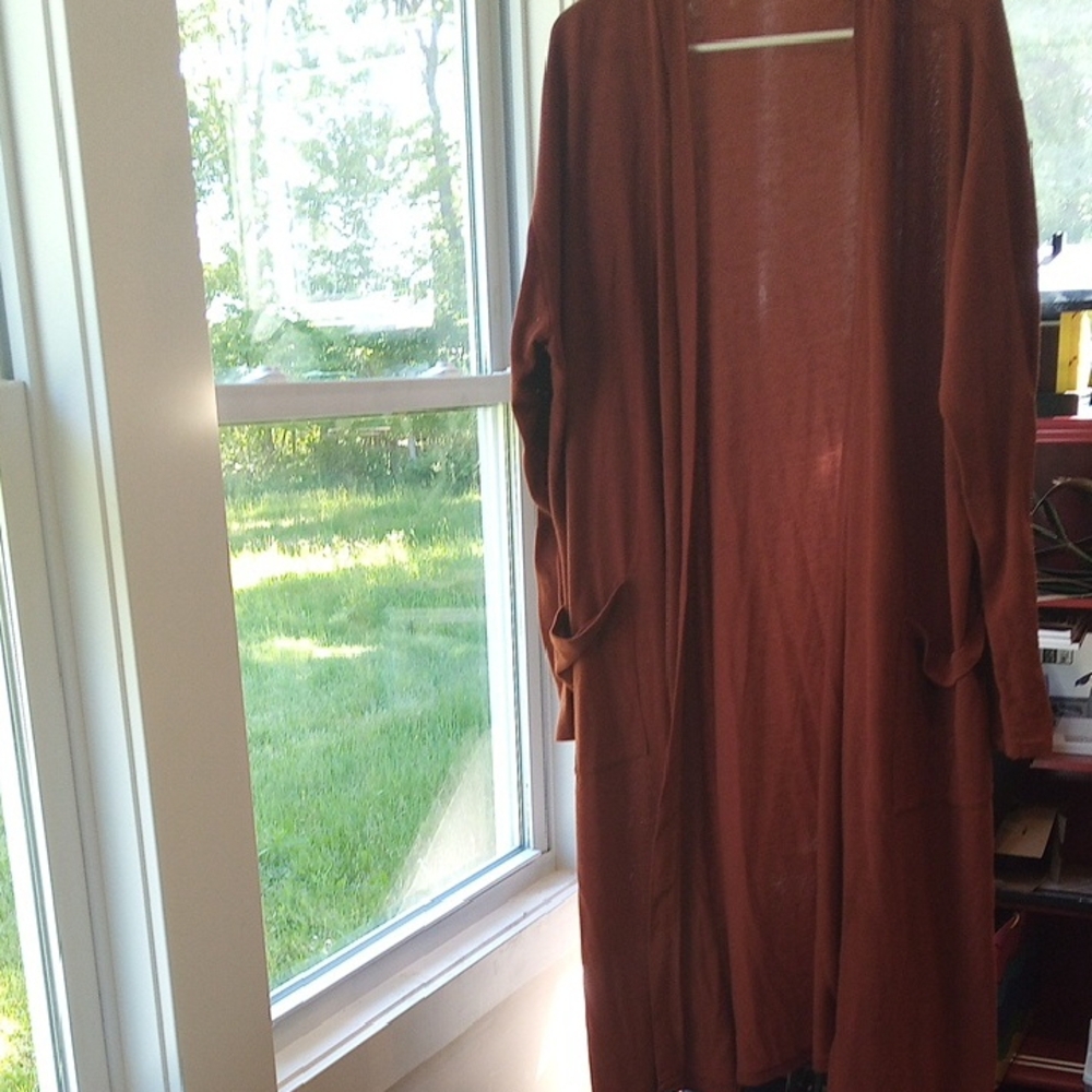 Amaryllis Terracotta Open Cardigan